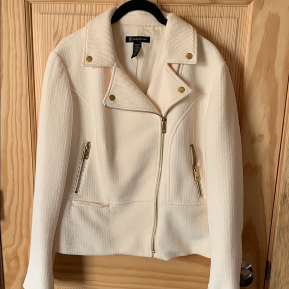 Ivory Textured Women's Jacket - Picture 1 of 6
